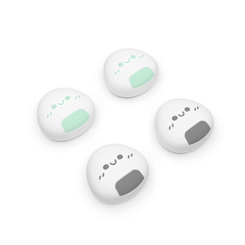 playvital Onigiri Joystick Caps for Nintendo Switch, Thumbstick Caps for Switch Lite, Analog Cover for OLED Joycon Thumb Grips - Gray & Seafoam - Image 1